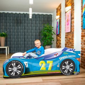 Kinderautobett mit Matratze und Lattenrost