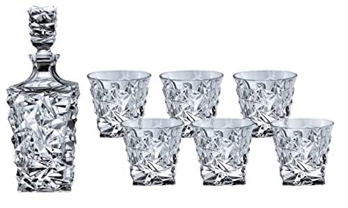 Schöne Kristall Karaffe und 6 Gläser
