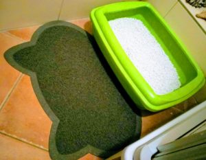 Gutes Weißes Katzenstreu grüne Katzentoilette Katzenmasse Streumatte Pfötchenabtreter