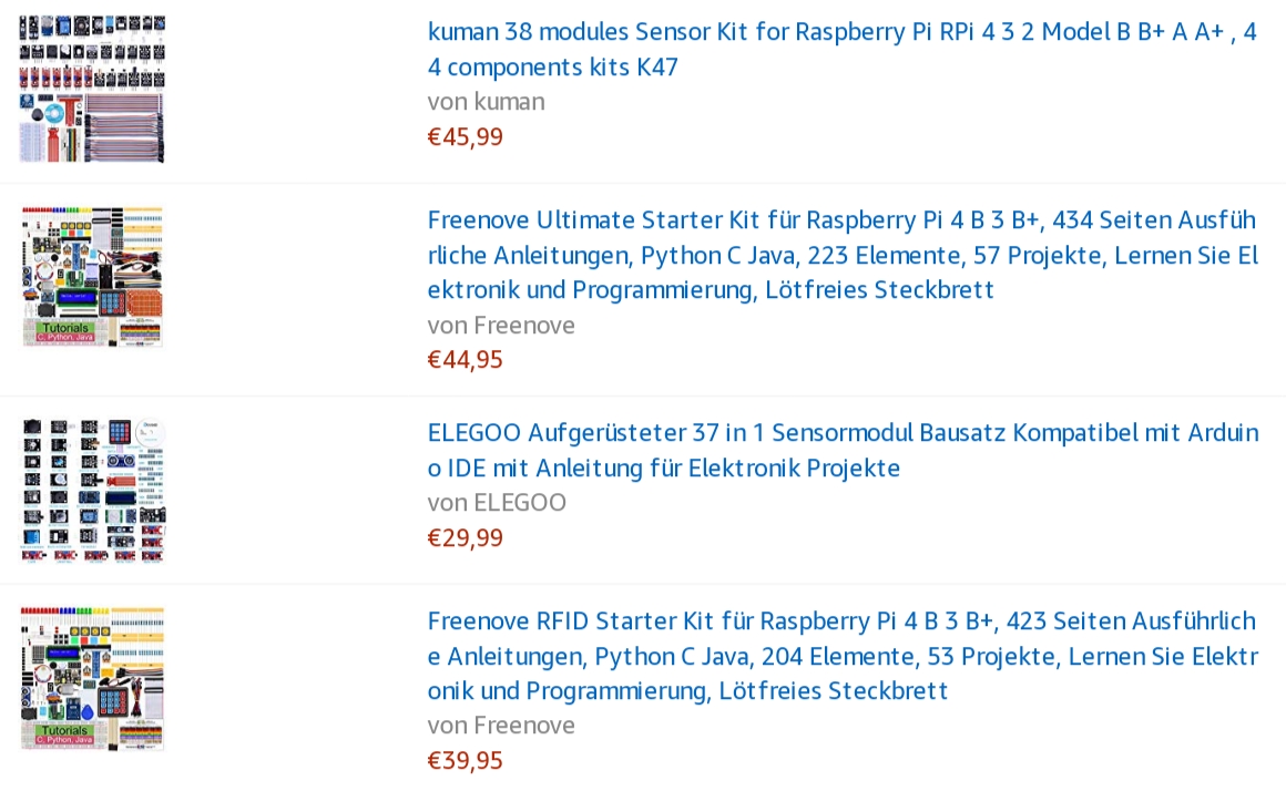 Raspberry PI Sensor Kit Online kaufen